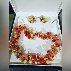 Vintage Hong Kong Plastic fruit set rare.